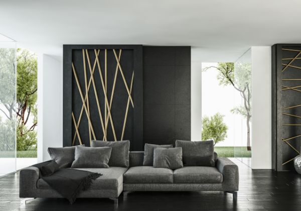 Black and White Modern Living Room Interior