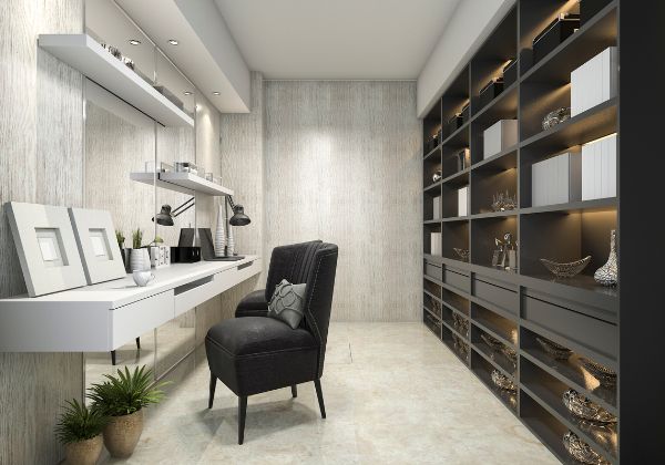  Floating Shelves - office interior