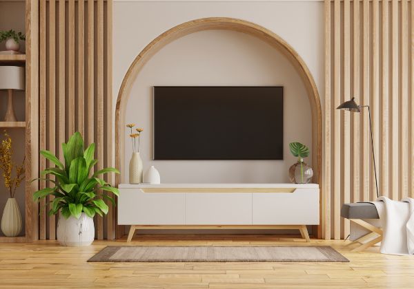 arched TV stand