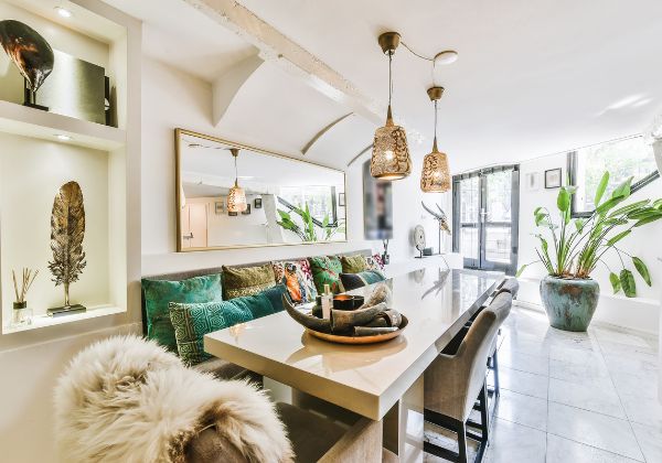 dining table in living room 
