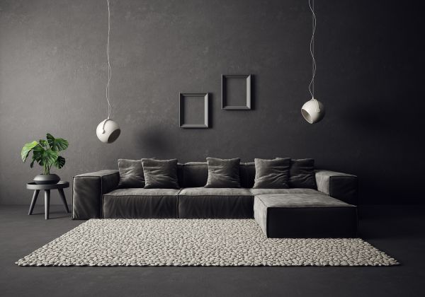 dark color living room