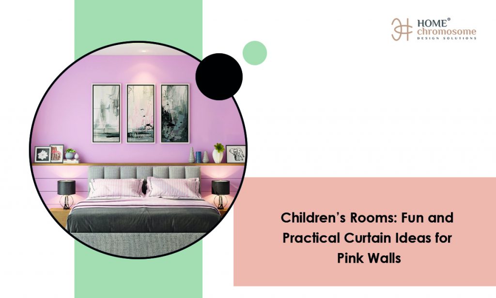 pink wall curtain ideas